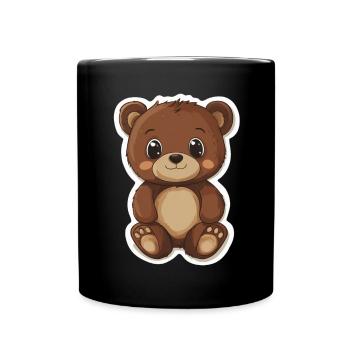 Süßer Bär – Geschenkidee für Wald- & Tierfans - Tasse einfarbig - Schwarz - Vorne