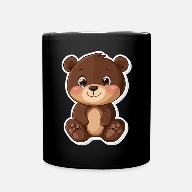 Süßer Bär – Geschenkidee für Wald- & Tierfans - Tasse einfarbig - Schwarz