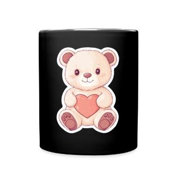 Süßer Bär – Geschenkidee für Wald- & Tierfans - Tasse einfarbig - Schwarz - Vorne