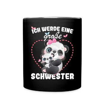 Announcing offspring I'm going to be a big sister in 2027 - Full Colour Mug - black - Front