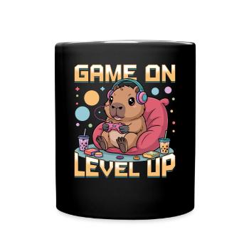 Gamer Gaming Capybara Video Game - Tasse einfarbig - Schwarz - Vorne