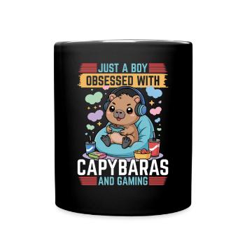 Gamer Gaming Capybara Video Game - Tasse einfarbig - Schwarz - Vorne