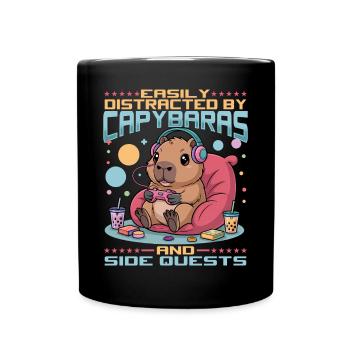 Gamer Gaming Capybara Video Game - Tasse einfarbig - Schwarz - Vorne