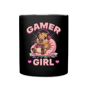 Gamer Gaming Capybara Video Game - Tasse einfarbig - Schwarz - Vorne