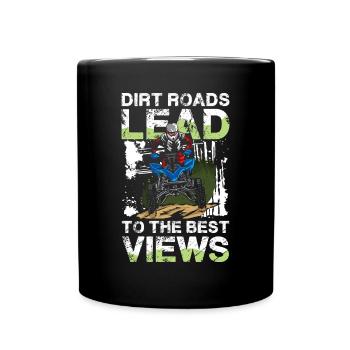 Muddy paths to the best views Adventure - Full Colour Mug - black - Front