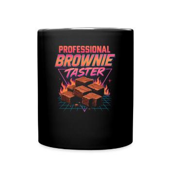Professioneller Brownie-Verkoster Brownie - Tasse einfarbig - Schwarz - Vorne
