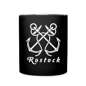 Rostock Ankerliebe - Full Colour Mug - black - Front