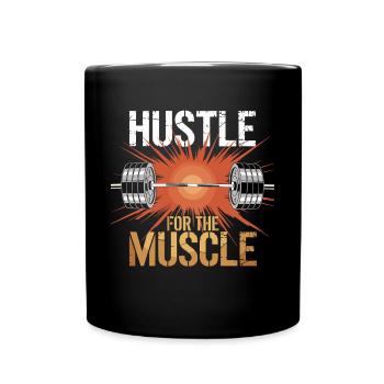Bousculer pour les muscles Motivation pour la musculation - Mug uni - noir - Devant