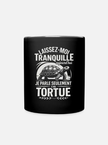 Heute rede ich nur mit meiner Schildkröte - Tasse einfarbig - Schwarz