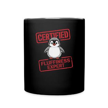Chemise de nuit pingouin pyjama chemise de nuit cadeau - Mug uni - noir - Devant