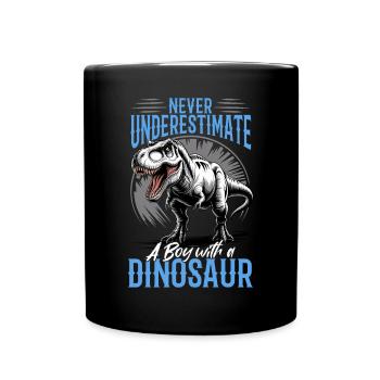 Dinosaur T-Rex kids - Full Colour Mug - black - Front