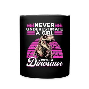 Dinosaur T-Rex kids - Full Colour Mug - black - Front
