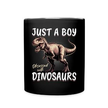 Dinosaur T-Rex kids - Full Colour Mug - black - Front