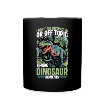 Dinosaur T-Rex kids - Full Colour Mug - black - Front