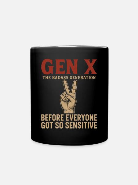 Gen X Die Coole Generation - Tasse einfarbig - Schwarz