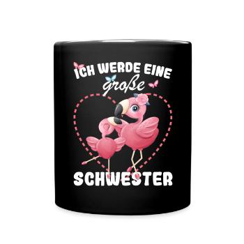 Nachwuchs Verkünden Ich Werde Große Schwester 2027 - Tasse einfarbig - Schwarz - Vorne