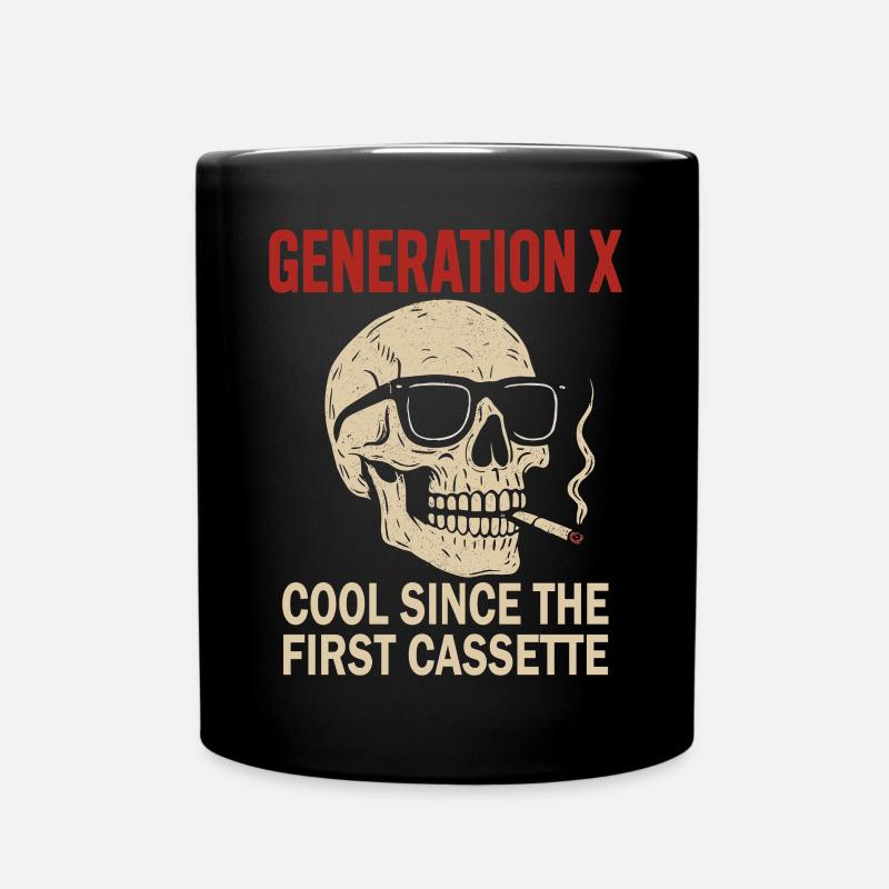 Generation X Cool Since The First Cassette - Tasse einfarbig - Schwarz