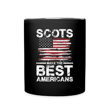 Scots Make The Best Americans Flag Pride - Full Colour Mug - black - Front