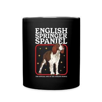 English Springer Spaniel Dog Owner Gifts - Full Colour Mug - black - Front