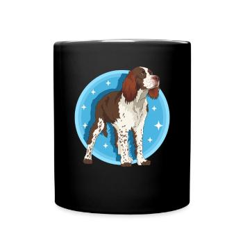 English Springer Spaniel Dog Lover Gifts - Full Colour Mug - black - Front