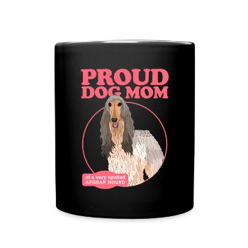 Lévrier afghan maman chien maman cadeau - Mug uni - noir - Devant