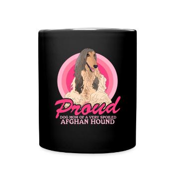 Afghan Greyhound Mom Dog Mom Gift - Full Colour Mug - black - Front