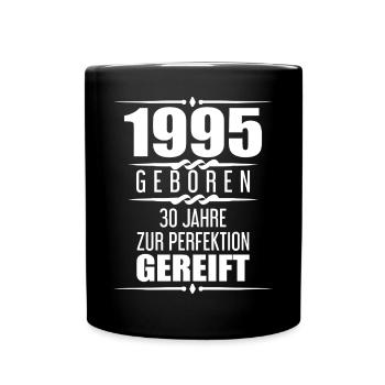 1995 Mann 30 Jahre Geschenk zum 30. Geburtstag - Tasse einfarbig - Schwarz - Vorne