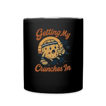 Meine Crunches im Fitnessstudio machen Lustiger Ke - Tasse einfarbig - Schwarz - Vorne