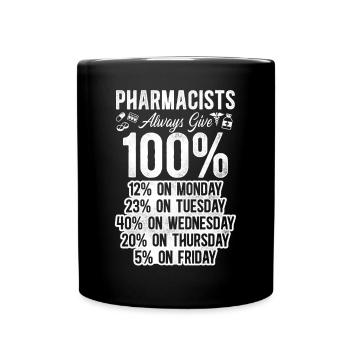 Pharmacy Tech Technician - Tasse einfarbig - Schwarz - Vorne