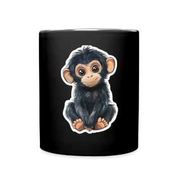 Monkey Cute Monkey Gift for Monkey Fans - Full Colour Mug - black - Front