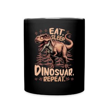 Dinosaur T-Rex kids - Full Colour Mug - black - Front