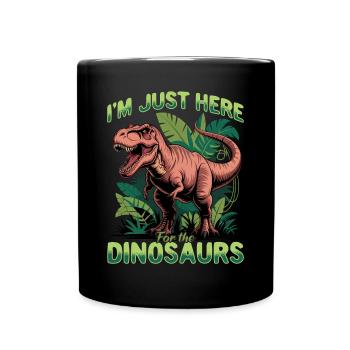 Dinosaur T-Rex kids - Full Colour Mug - black - Front