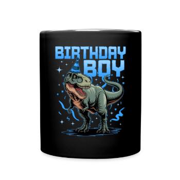 Dinosaur T-Rex kids - Full Colour Mug - black - Front