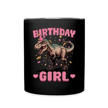 Dinosaur T-Rex kids - Full Colour Mug - black - Front
