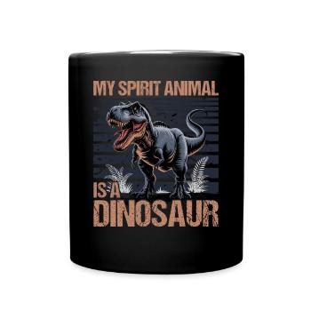 Dinosaur T-Rex kids - Full Colour Mug - black - Front