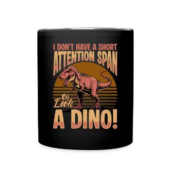 Dinosaur T-Rex kids - Full Colour Mug - black - Front