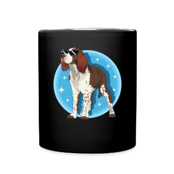 English Springer Spaniel Dog Gift - Full Colour Mug - black - Front