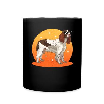 English Springer Spaniel Hund Geschenke - Tasse einfarbig - Schwarz - Vorne