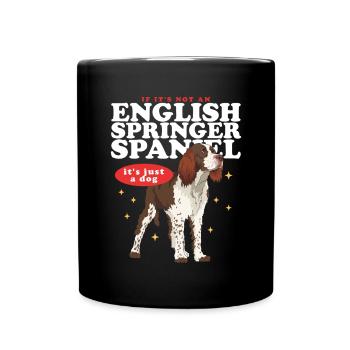 English Springer Spaniel Gift - Full Colour Mug - black - Front