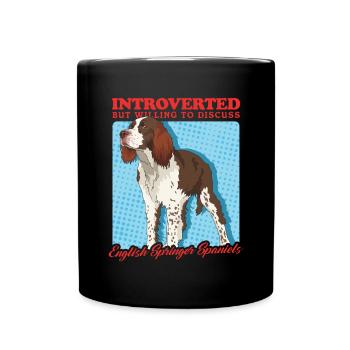 English Springer Spaniel Gift - Full Colour Mug - black - Front