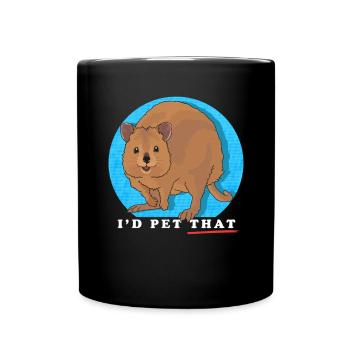 Quokka Kurzschwanzkänguru Quokkas Geschenke - Tasse einfarbig - Schwarz - Vorne