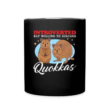 Quokka Kurzschwanzkänguru Quokkas Geschenk - Tasse einfarbig - Schwarz - Vorne