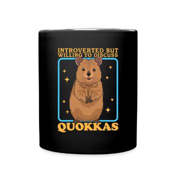 Quokka Kurzschwanzkänguru Quokkas Geschenke - Tasse einfarbig - Schwarz - Vorne