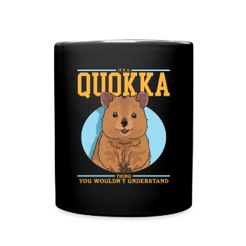 Quokka Short-tailed Kangaroo Gift - Full Colour Mug - black - Front