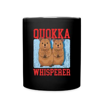 Quokkas Kurzschwanzkänguru Quokka Geschenk - Tasse einfarbig - Schwarz - Vorne