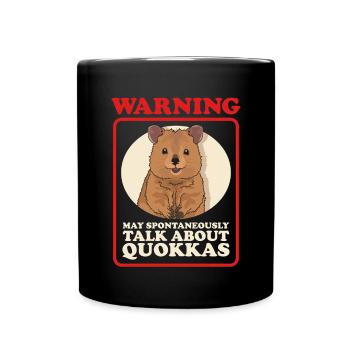 Quokka Kurzschwanzkängurus Quokkas Geschenke - Tasse einfarbig - Schwarz - Vorne