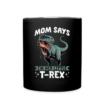 Dinosaur T-Rex kids - Full Colour Mug - black - Front