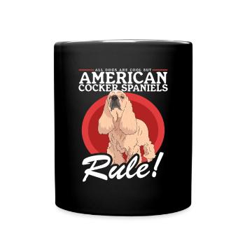 Cocker américain Spaniel chien cadeau - Mug uni - noir - Devant