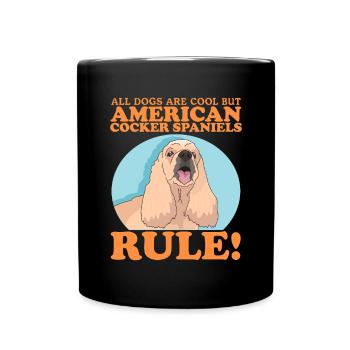 Cocker américain épagneul chien cadeaux - Mug uni - noir - Devant