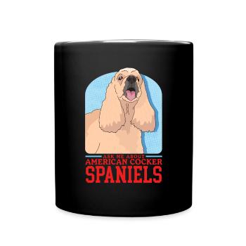 Cocker américain Spaniel cadeau - Mug uni - noir - Devant